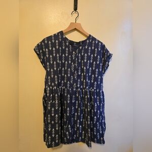 Blue Patterned Dress